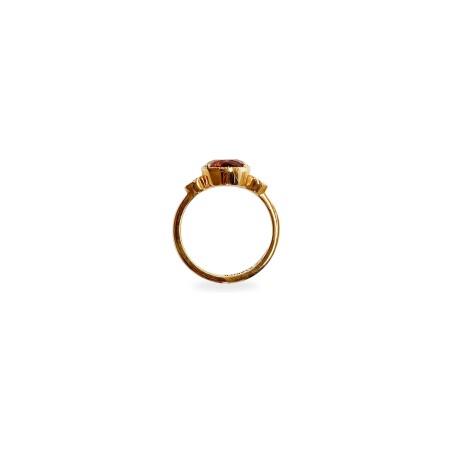 Bague Isabelle Barrier en or rose, diamants naturels et pierres fines, taille 52